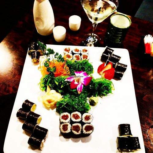 Vegan sushi tray. at AI Sushi & Grill in Hot Springs