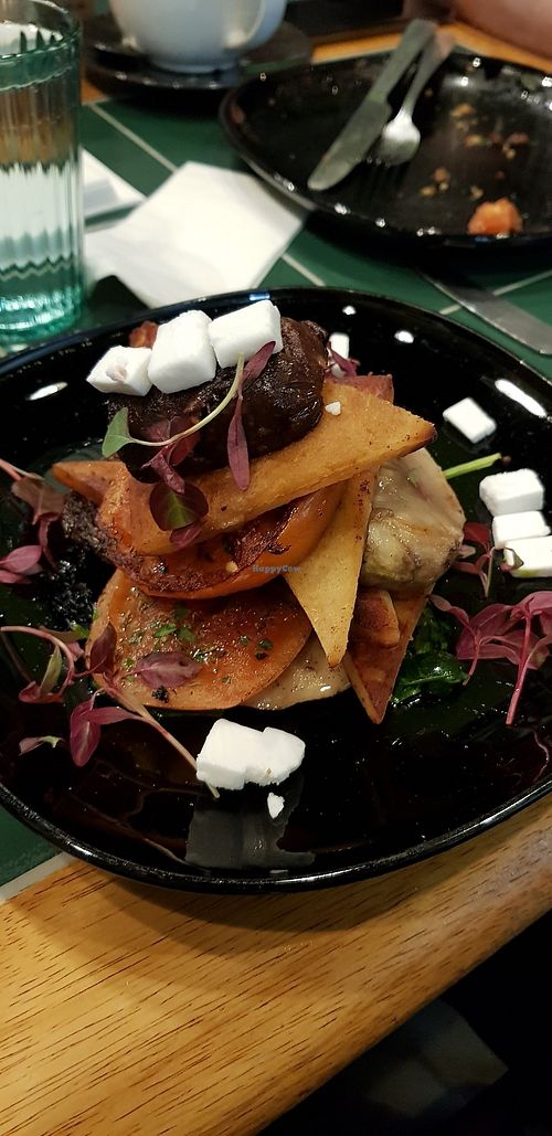 Vegan stack at The Lift Up in Manchester