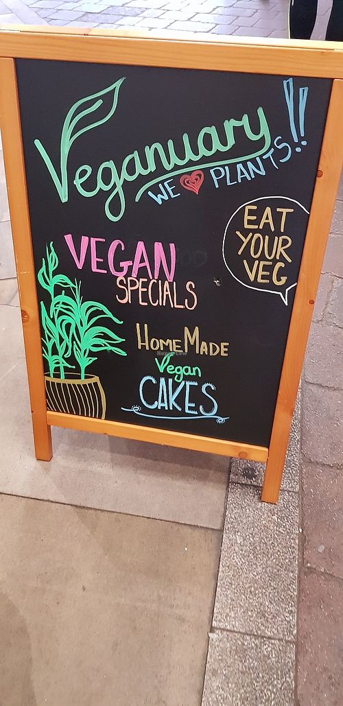 Veganuary options at The Lift Up in Manchester