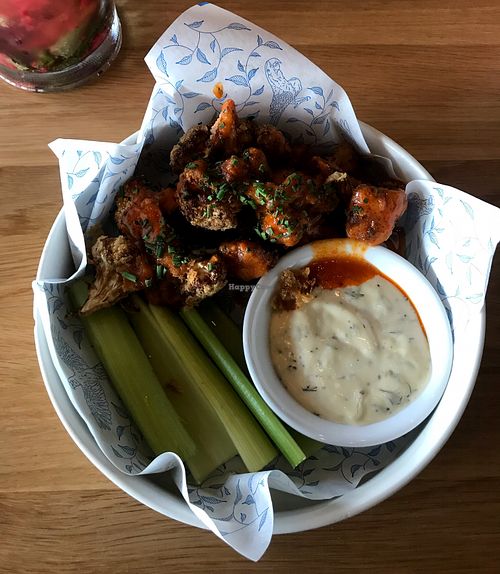 Buffalo cauliflower with vegan ranch at Earls Kitchen + Bar in Edmonton
