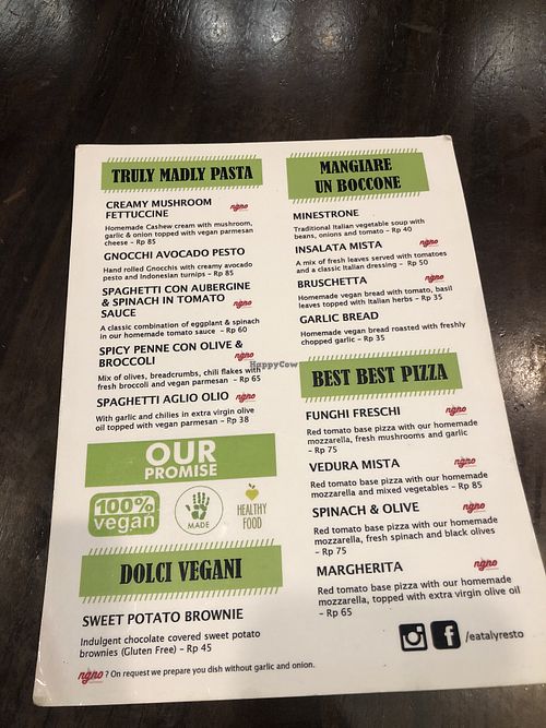 Their Vegan Menu at John & James in Jakarta