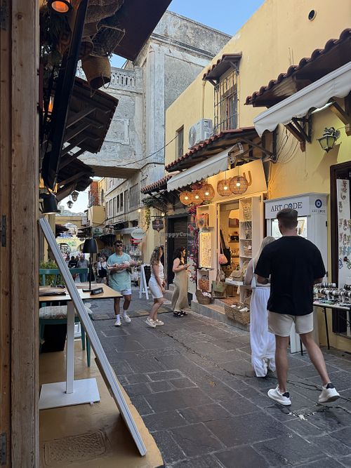 View from table   at Paneri in Rhodes