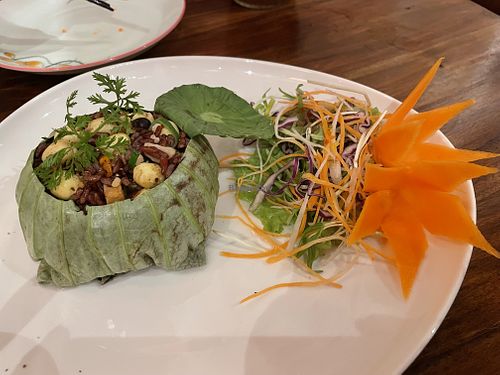 Lotus seed fried brown rice  at Shamballa Vegetarian Restaurant & Tea House in Ho Chi Minh City