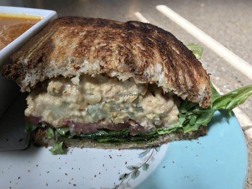 Smashed chickpea sandwich  at Cafe E in Belleville