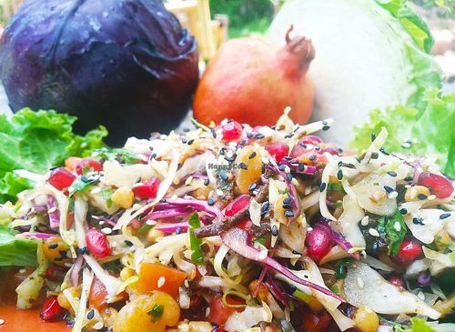 Burmese tea salad at Koh Phangan Vegan Cooking School in Koh Phangan