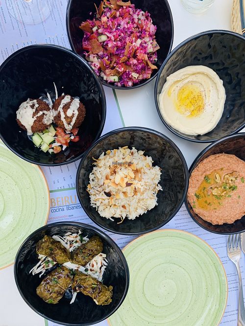 Vegan menu at Beirut in Valencia