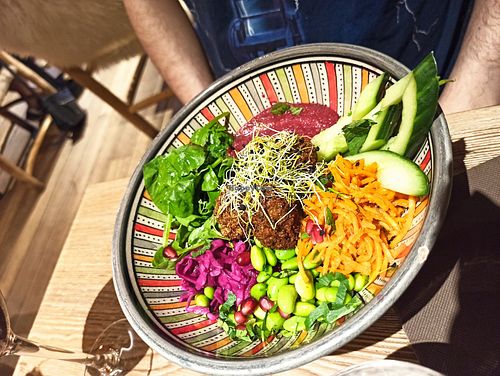Good vegan bowl at La Cabane  in Annecy