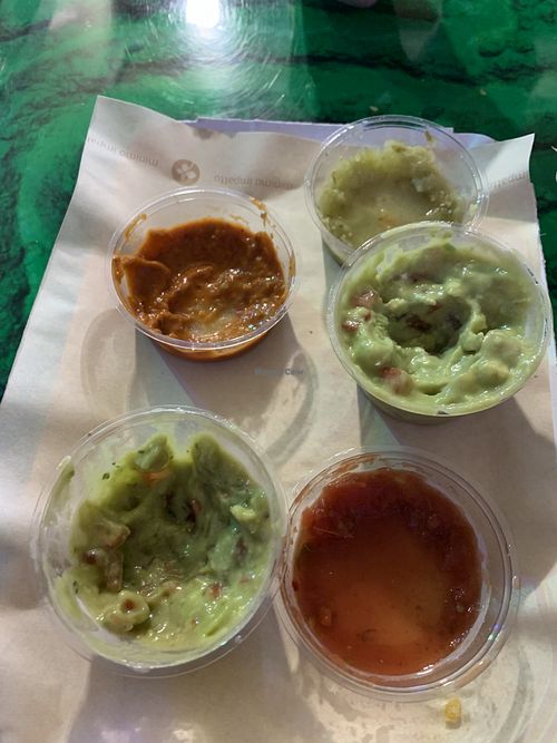 So many salsas to deject from  at Nahui in Camaiore