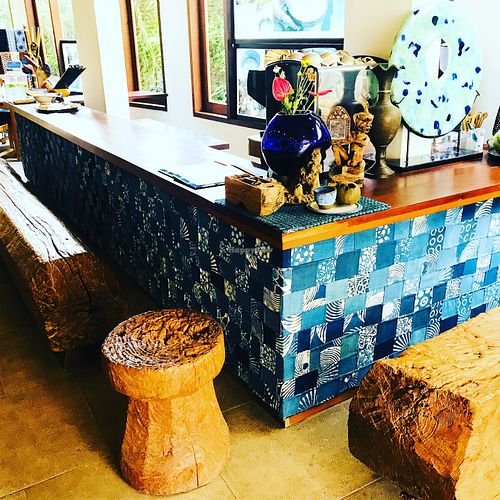 Bar counter at Indigo Herbal Kitchen in Ubud