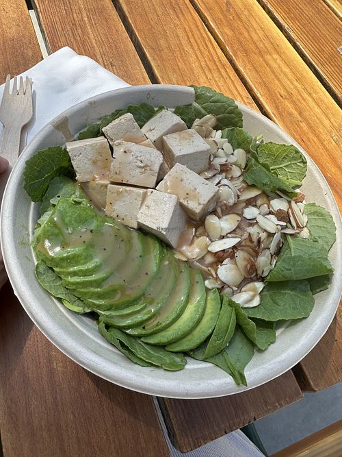 Tofu quinoa bowl (the quinoa was underneath!)  at John's Garden Cafe in Malibu