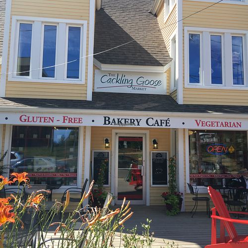 both a restaurant and health food store at The Cackling Goose Market and Bakery Cafe in Sackville