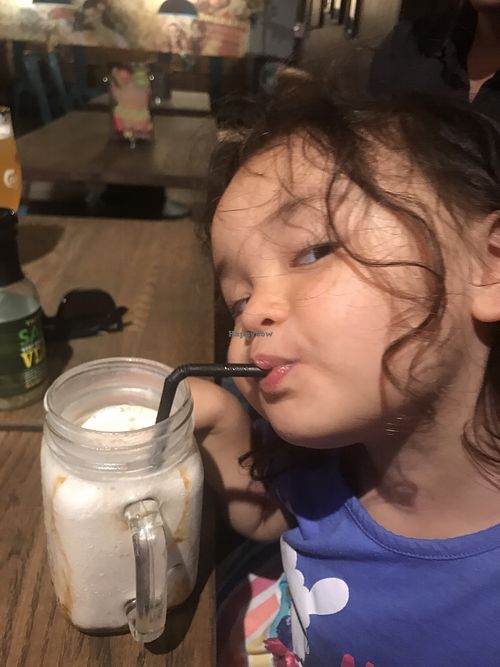 Vegan caramel shake at Taco Bar in Umea