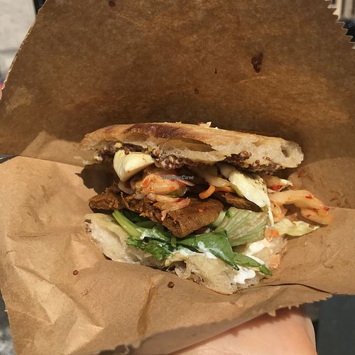 Kimchi Roll

As Glasgow as it gets. Our seitan, bread @bakedpizzaaltaglio, kimchi @glasgowkimchico, mozzarella alternative from @mucklecoo_ltd at Seitan's Lot in Glasgow