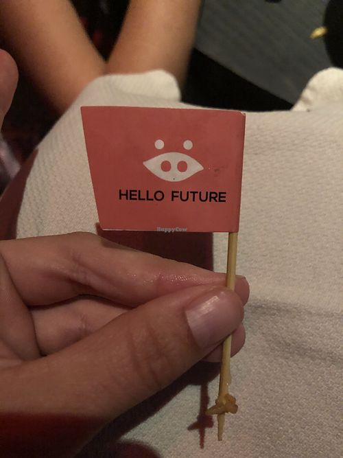 This vegan label comes out on food and the waitstaff specifies that it is vegan too! They’re on point to prevent accidents. at Dragon-i in Hong Kong Island