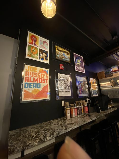 Poster wall at Urban Beets in Arvada