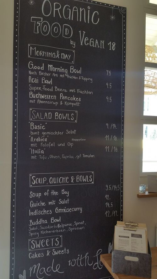 Menu as of June 2019 at Raum 18 in Stein Am Rhein