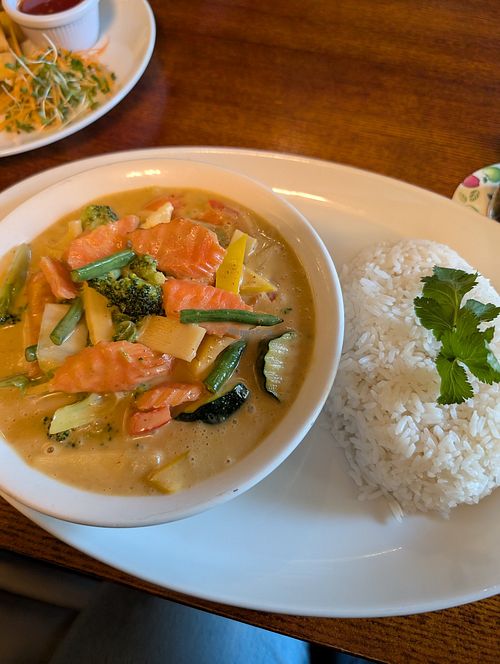 Vegan curry at The Blackwell Ox Inn in Stokesley