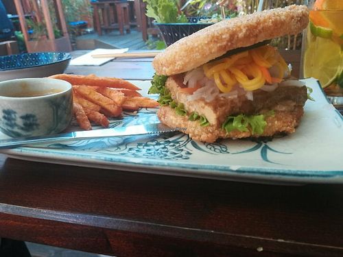 Riceburger with tofu at Co Ba in Magdeburg