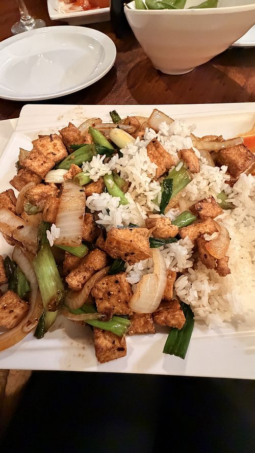 The Mongolian Tofu was amazing   at Ryce in Crested Butte