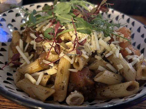 Mushroom & lentil bolognaise   at Cosmic Kitchen in Plymouth