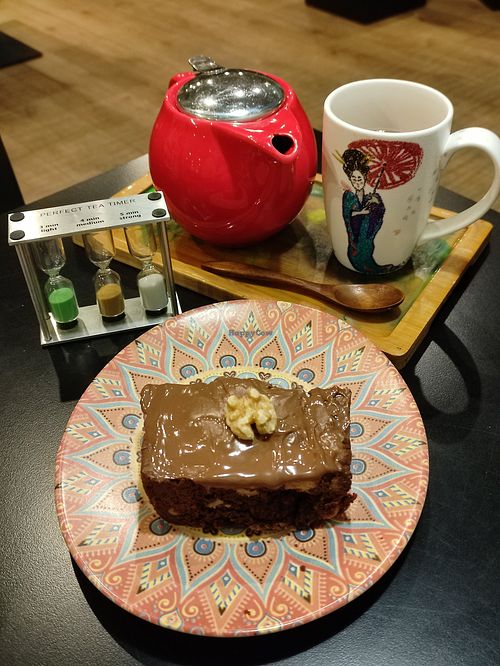 Brownie vegano at La Tetera in Terrassa