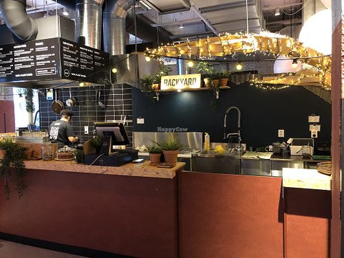 Counter with menu at Backyard Foodhallen in Rotterdam