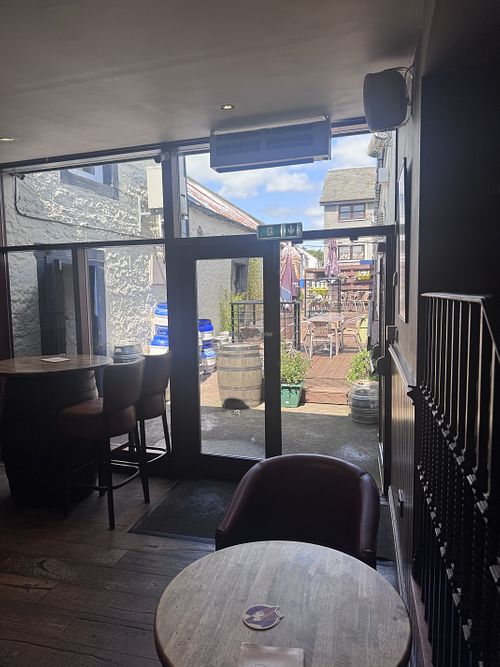 Beer garden   at The Crown Inn in Biggar