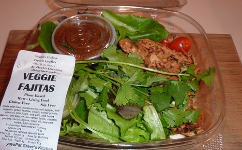 Raw veggie fajita at Pat Greer's Kitchen in Houston