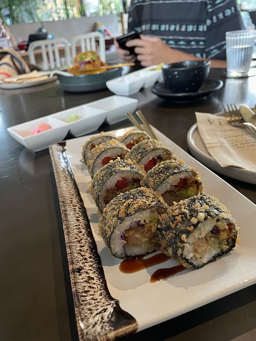 Spicy chicken roll  at Vistro in Bangkok