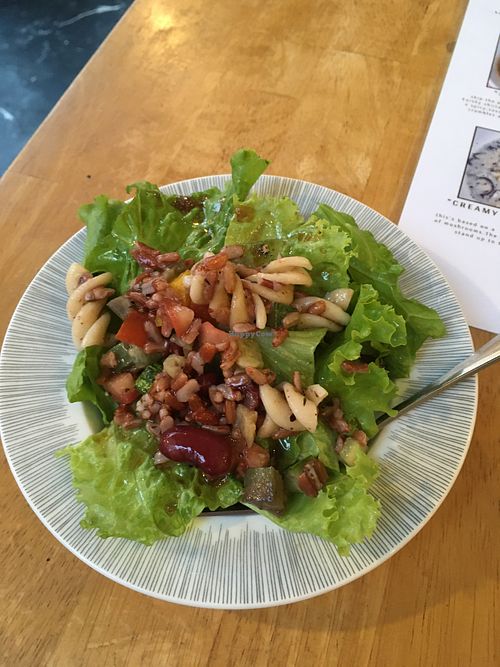 Complimentary salad  at The Vegan Ramen in Da Nang