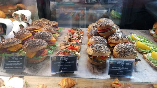 Vegan burger, vegan melt at OOL - NRG - T1 in Coolangatta