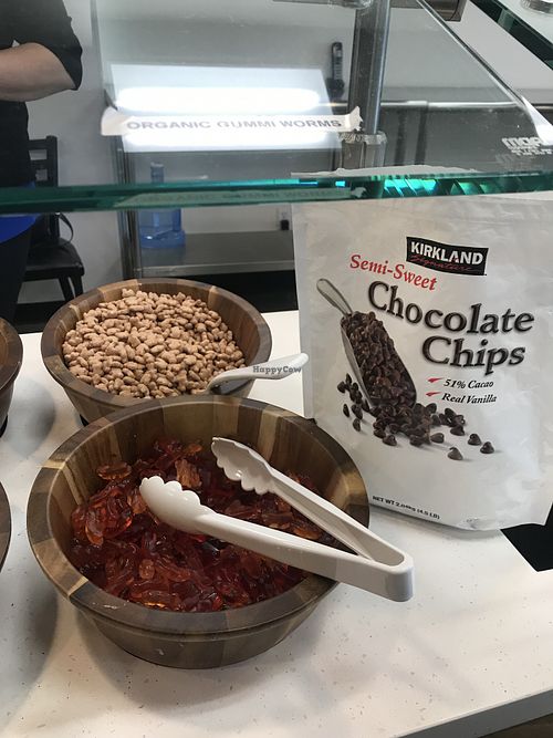 Vegan gummies and chocolate chips at Natural Yogurt Selections in Anchorage