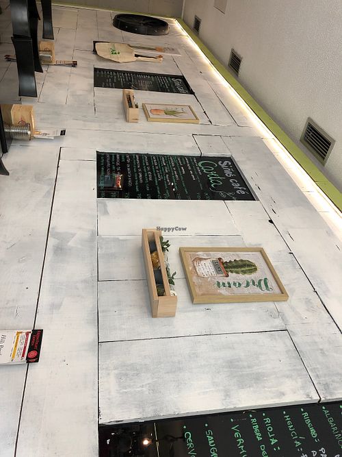 Atmosphere and menu  at Sino's Cafe in Santiago De Compostela