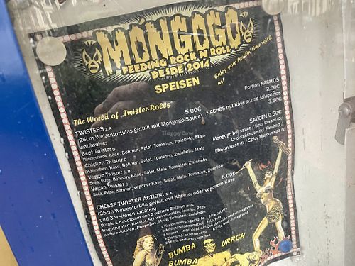 menu at Mongogo in Cologne