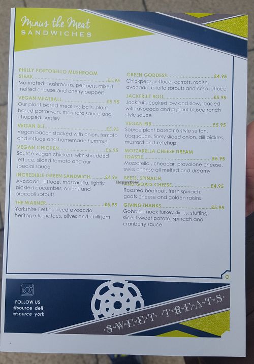 Many vegan options at Source Deli in York