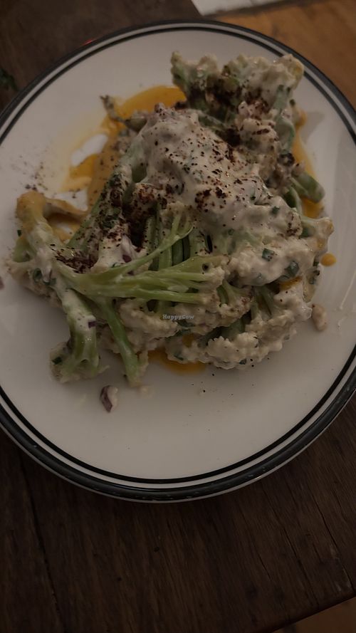 Grilled flowering cauliflower   at Ballard's in Thornbury