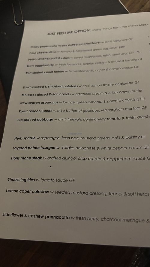 Menu  at Ballard's in Thornbury