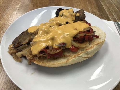 The cheese steak  at Foodhisattva in Cleveland Heights