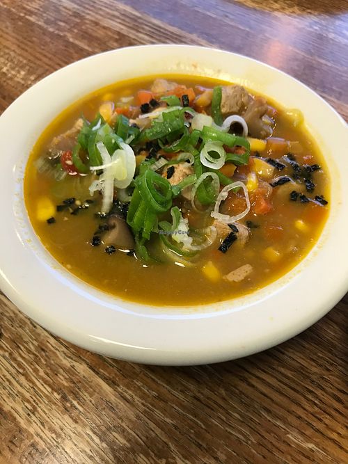 the miso vegetable tofu soup - weekly special at Foodhisattva in Cleveland Heights