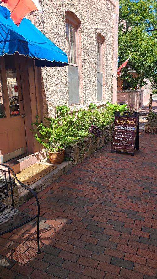 Patio area  at Gaufres and Goods in St Augustine