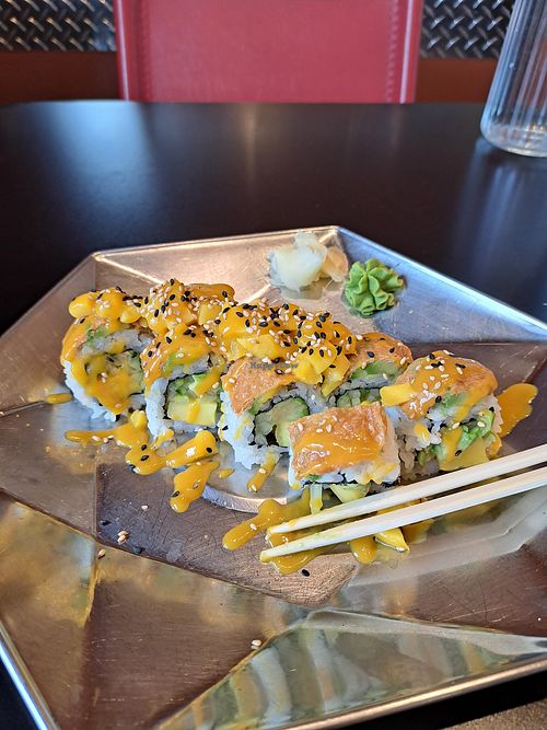 Mango paradise roll at Maple Sushi in Maple Ridge