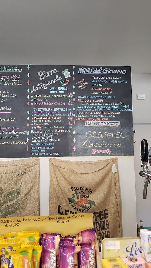 Food menu at Caffetteria Bistrot Madiba in Livorno