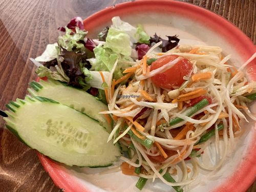 Som Tam (papaya salad) at Thaikhun in Bath