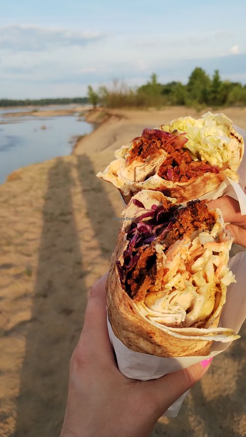Polish and Lebanese seitan pita at Krowarzywa - Dzwonnicza in Warsaw