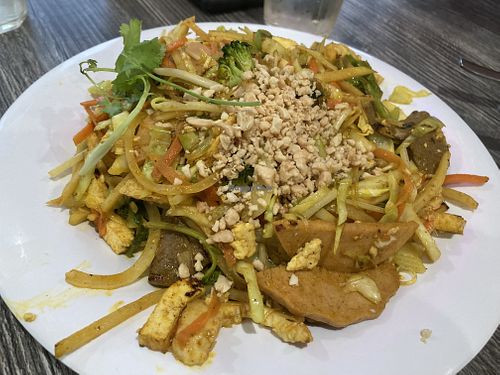 Glass noodles (comes w tofu and fake meats)  at Mitasie in Lake Forest