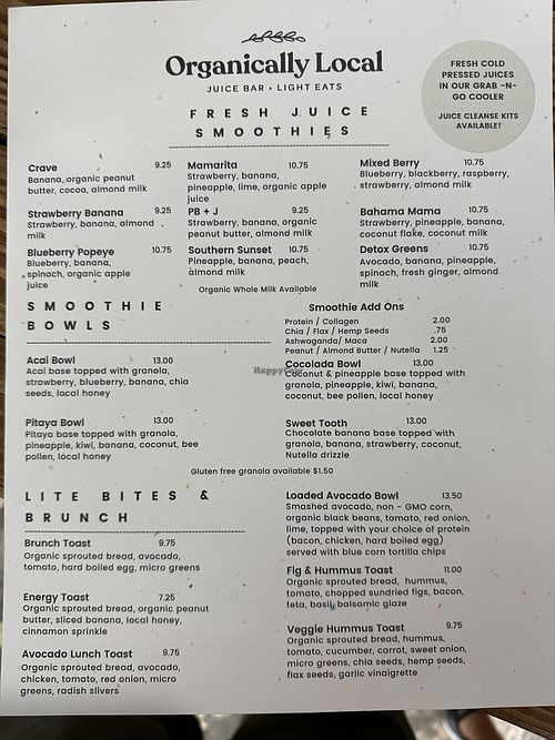   at Organically Local in Sebring