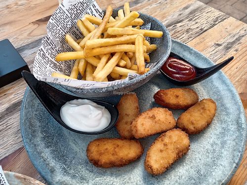 Kids Meal (nuggets and fries) at Donna Vegana in Mallorca