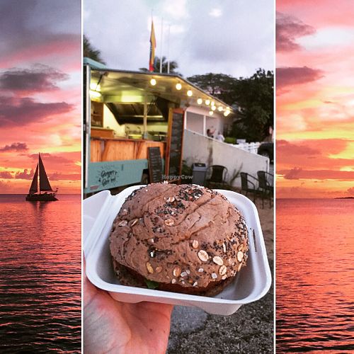 Burger with the best view at Burger Bar - Food Truck in Kralendijk