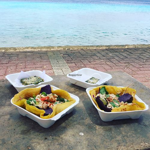 Mmmmmmexican lunch and a raw cookie at Mindful Island Eats in Kralendijk