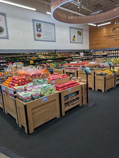 Inside produce area at Mother's Market in Signal Hill